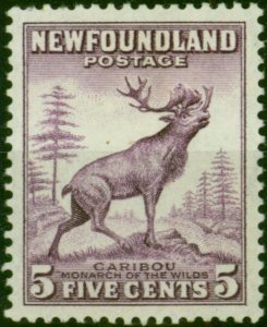 Newfoundland 1941 5c Violet SG280 Die I Comb P.13.5 Fine MM