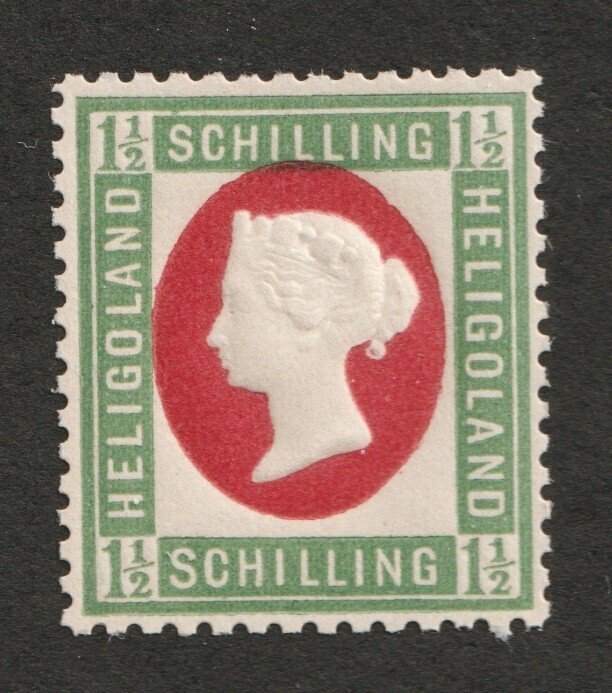 Heligoland Sc# 12 - 1½ Schilling, Queen Victoria, Leipzig Reprint. MNH