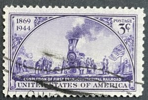 US #922 Used F/VF - First Transcontinental Railroad 1944 [B21.8.2]