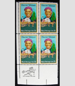 U.S.#1744 Tubman 13c Zip Block of 4, MNH.