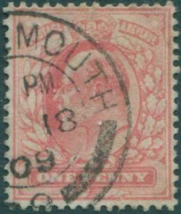 Great Britain 1902 SG220 1d bright scarlet KEVII FU