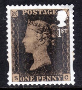 GB 2016 QE2 1st 175th Anniv Penny Black used Self Adhesive SG 3807 ( ( E7 )