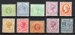 Australia - Victoria 1896-1910 QV values to 6d between SG 333 and 388 MLH/MH