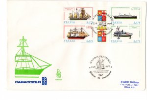 Italy 1977 Block ships on FDC venetia travelled