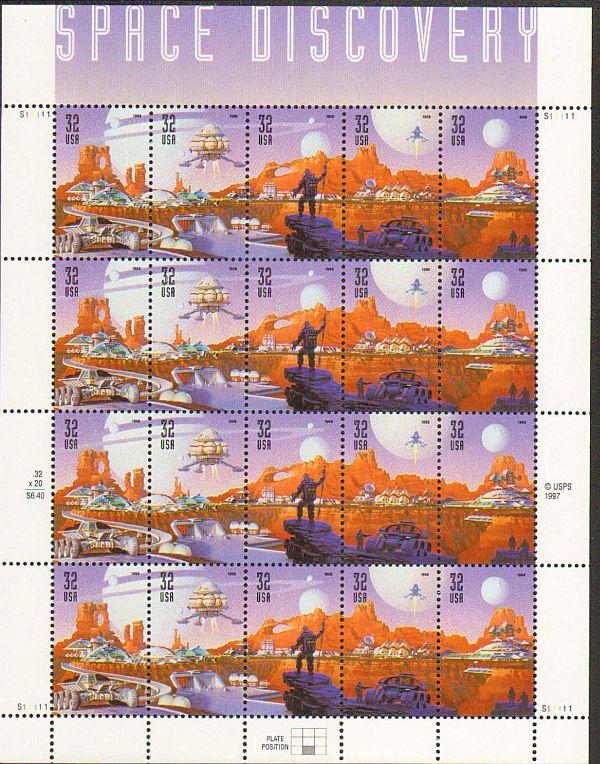 US #3238-42 Mint Sheet Space Discovery 