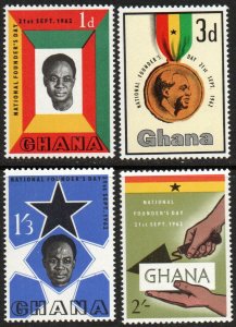 Ghana Sc #124-127 MNH