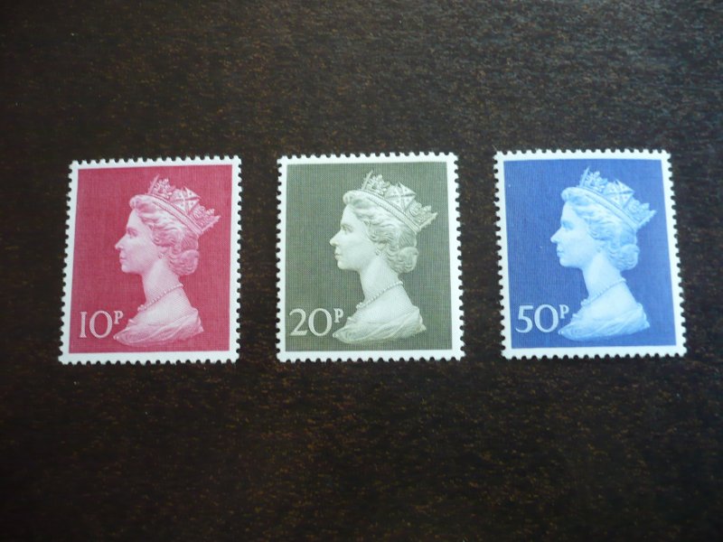 Stamps-Great Britain-Scott# MH165-MH167 - Mint Never Hinged Part Set of 3 Stamps