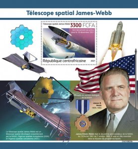 C A R - 2021 - James Webb Space Telescope - Perf Souv Sheet - Mint Never Hinged