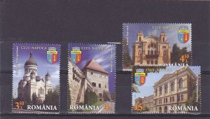 ROMANIA 2016 STAMPS Cluj City Castle architecture church set MNH Transylvania