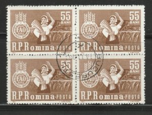 Romania Commemorative Stamp Used Block of Four A20P40F2618-