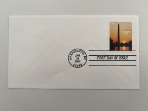 FDC  2001  $12.25  Express  Washington Monument      Sc# 3473