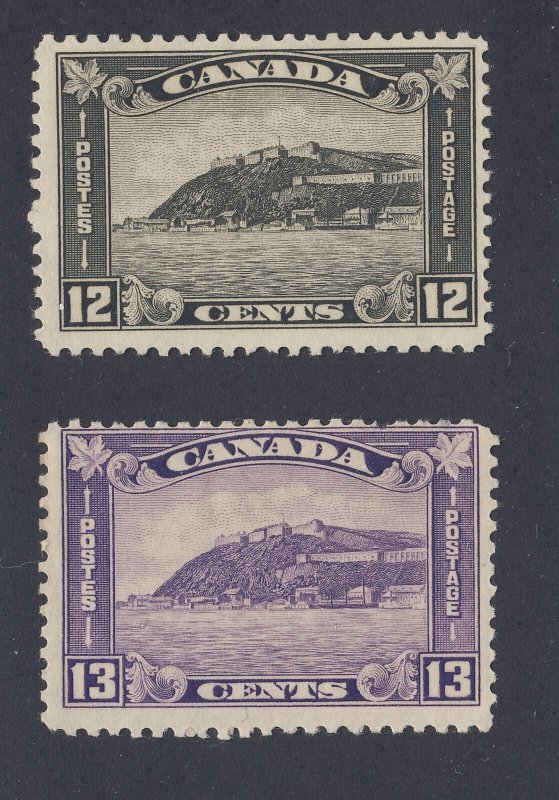 2x Canada Quebec Citadel Stamps #174-12c MNH F/VF #201-13c MH F  Guide = $74.00