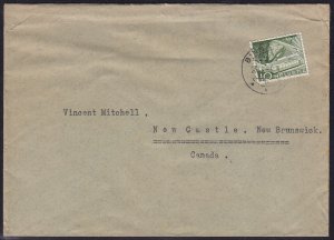 Switzerland - 1949 - Scott #330 - used on 1956 cover to Canada - BINNINGEN pmk