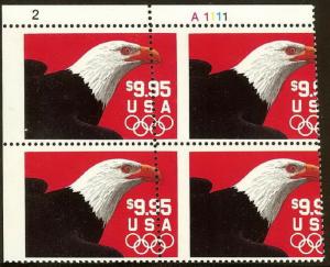 2541 - Huge Misperf Error/EFO Plate Block Express Eagle Mint NH