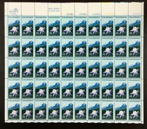 1711   Colorado Statehood, In line perfs MNH 13 c Sheet of 50 FV $6.50  1977