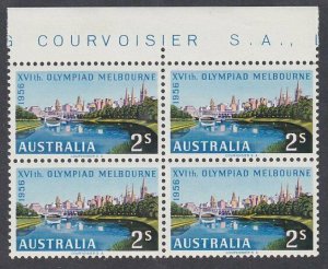 AUSTRALIA 1956 Olympic Games 2/- block of 4 MNH..............................860