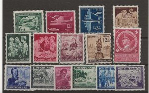 Germany 1944 five sets (15 stamps)  MNH