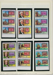 JASTAMPS:  Liberia 1976 Centenary of American Independence lot of 9 sheets, MNH