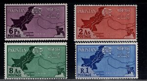 Pakistan Scott 108-111 MH* 1960 Map set