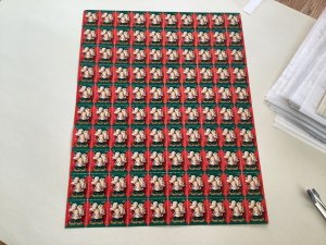 Christmas 1950 seals  Cinderella stamps mounted mint  folded Ref R50287 