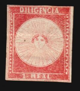 Uruguay 1856 Diligencia #3 SHOWPIECE MNG XF several signatures & W/CERTIFICATE