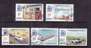 Kenya-Sc#375-9- id2-used set-Expo' 86-Vancouver-1986-