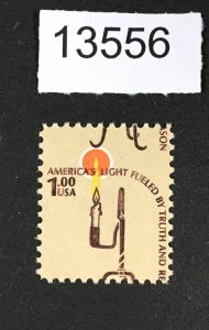 US # 1610 VAR. MINT OG NH MISPERF+CANDLE HOLDER & TEXT SHIFT  LOT #13556