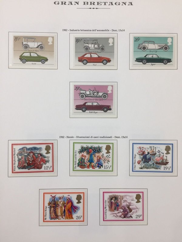 GB 1982/84 MNH (120+)on 15 Pages Incl.Regionals Cars Fish Face 18+ Pounds AB3011