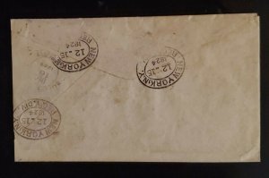 1924 Port of Spain Trinidad to Buffalo New York Registered Stamped Cover