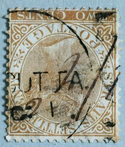 CALCUTTA postmark on MALAYA Straits Settlements QV 2c CC SG#11a M3219
