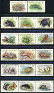 Christmas Island 1987 Sc 196-211 Nocturnal Creature Stamp MNH