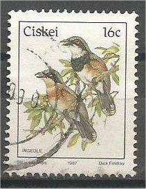 CISKEI, 1981, used 16c, Birds, Scott 19