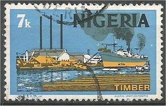 NIGERIA, 1974, used 7k, Lumbermill, Scott 295