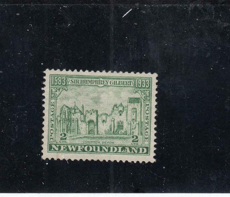 NEWFOUNDLAND  # 213 VF-MNG  2cts COMPTON CASTLE / GREEN