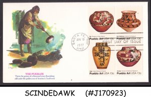 UNITED STATES  - 1977 THE PUEBLOS - 4V -  FDC
