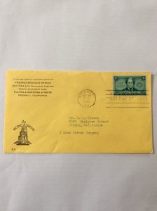 1948 Juliette Gordon Low 3c First day cover. Savannah GA post mark to Fresno.