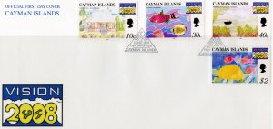 Cayman Islands Scott 771-74 FDC - XFNH - 1999 VISION 2008 Issue