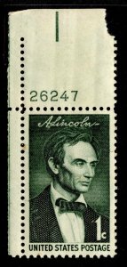 US Stamps #1113 MINT OG NH PLATE SINGLE