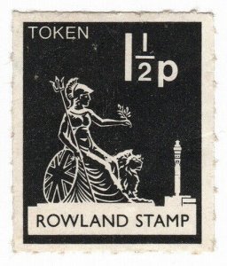 (I.B) Cinderella Collection : Rowland School Stamp 1½p
