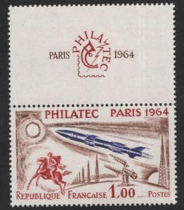 FRANCE Scott 1100 Philatec Paris 1964 show MNH** with label at top