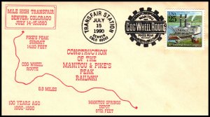US Construction of the Manitou and Pike's Peak Railway 1990 Transfair Cover