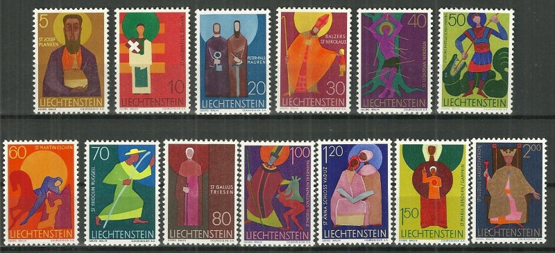 1967-71 Liechtenstein 430-41 complete Patron Saints set of 13 MNH