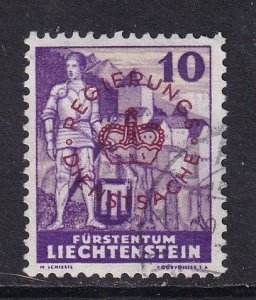 Liechtenstein   #O22 used 1937 overprint 10rp