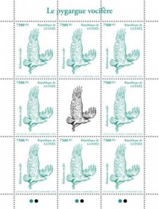 Guinea - 2020 African Fish Eagle Birds - 8 Stamp Sheet - GU200236c2