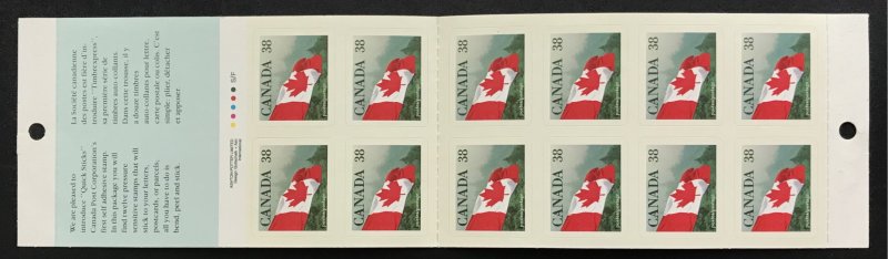 Canada 1191a  flag booklet MNH SCV $18.00