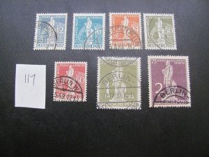 GERMANY BERLIN 1949 USED SC 9N35-41 UPU  SET XF 320 EUROS (117)