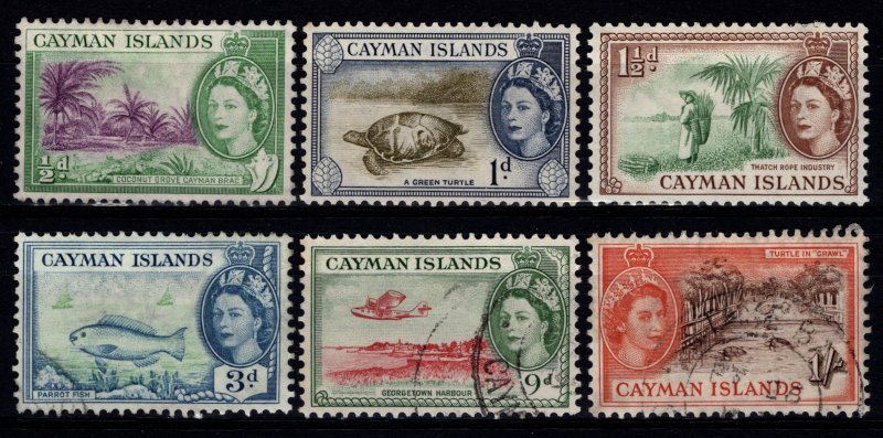 Cayman Islands 1953-62 Elizabeth II Def., Part Set [Used]