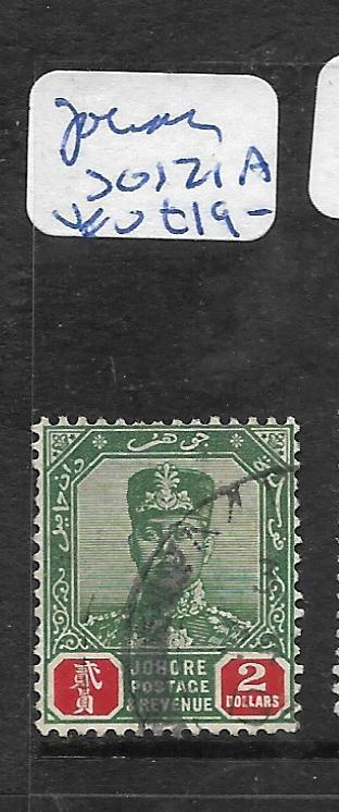 MALAYA JOHORE (P1206B) SULTAN $2.00   SG 121A   VFU