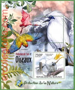 B1202 - BURUNDI - MISPERF ERROR Stamp Sheet - 2012 - Birds, Parrots-