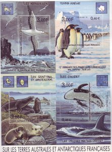 FRENCH SOUTHERN & ANTARCTIC TERRITORY Sc 291 NH ISSUE OF 2001- ANIMALS & BIRDS